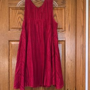 Free People sleeveless swing mini dress.